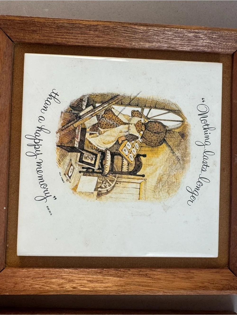 Holly Hobbie Wood Tone Brown Wall Picture Frame - Set of 2